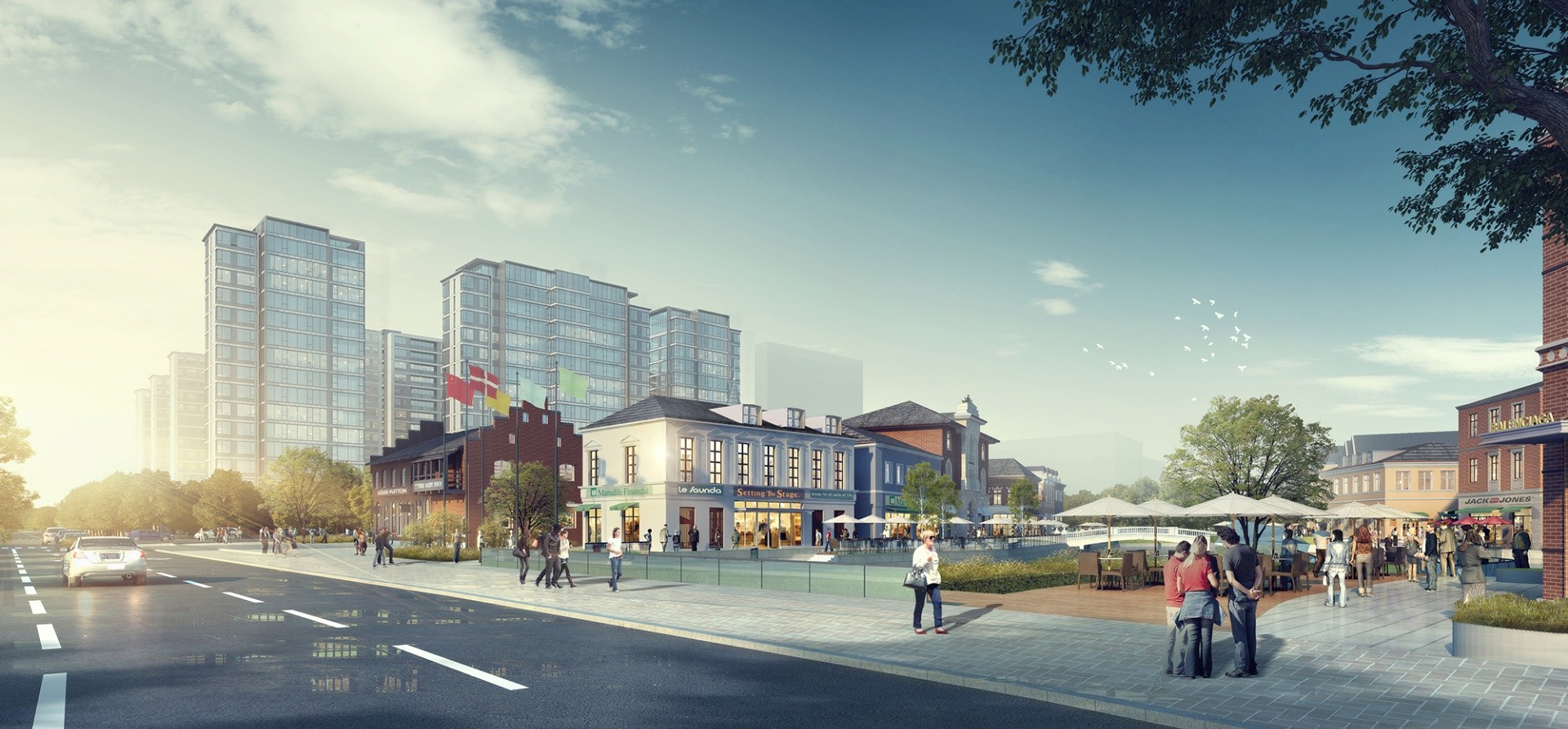 丹麥小鎮(zhèn)商業(yè)街區(qū)